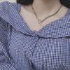 Estilo Hip-Hop Japonés-Coreano Moda Personalizada Hebilla Otch Collar Clavícula Simple Estilo Frío Cadena Cosida Collar para Mujer