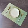 Tablero de Fondo Degradado Simple Mantel Individual para Mesa de Comedor Doméstica Tejido Grueso Aislante de Calor Mantel Individual de PVC Mantel Individual Occidental Tapete Posavasos
