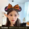 Accesorios para el Cabello de Halloween Transfronterizos Diadema Calabaza Murciélago Araña Sombrero de Mago Diadema de Malla Puesto del Mercado Nocturno Diadema Luminosa