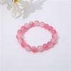Nova joia da moda transfronteiriça pulseira de vidro de cristal de 10mm com combinação de cores simples macia ao redor do dedo pulseira com sensação fria atacado