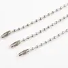 Cadenas de cuentas en stock para venta al por mayor, cadenas de cuentas de onda plateadas, cadenas de etiquetas, accesorios de colgantes, cadenas colgantes, cadenas para llaveros, cadenas para manualidades