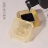 Cartucho de Tinta de Vidrio Fulu Estilo Chino Tintero de Cristal Tintero para Olla Caliente Piscina de Tinta con Tapa Reposaplumas Caja de Tinta para los Cuatro Tesoros del Estudio