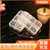 Caja de almacenamiento de plástico transparente fija de 6 compartimentos para fabricantes, caja clasificadora multi-compartimento para cuentas, uñas, joyería