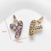 Ouro folheado de cobre 18k cor forte zircônio 26 letras inglesas pingente de zircônia acessórios para pingente de pulseira colar feito à mão diy