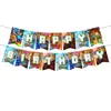 Conjunto de Louça para Festa de Aniversário Pixelada do Minecraft com Bandeirinhas, Balões, Pratos de Papel, Copos de Papel, Decorações Temáticas de Jogo para Menino