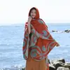Chal bohemio, capa exótica para mujer, adecuada para viajes a Xinjiang, excursiones por la pradera y sesiones de fotos, capa exterior de estilo étnico