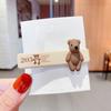 Lindo Pasador de Oso de Dibujos Animados para Mujer Celebridad de Internet Dulce Femenino Elegante Pasador Estéreo Pinza de Pico de Pato Estilo Coreano Accesorios para el Cabello Simples