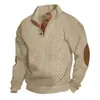 Ropa Masculina Transfronteriza Primavera y Otoño Jacquard Pesado Casual Sudadera de Manga Larga Amazon Corte Delgado Cuello Alto Pulóver Sudadera Bordada