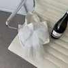 1631 Bolsa de Lona com Laço Doce para Lancheira e Saída Bolsa Tote Organizador para Estudante