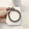 Estilo Japonés y Coreano Simple y Fresco Lazo para el Cabello Trenzado de Color Contrastante Cuerda para el Cabello con Nudo Elástico Dulce y Lindo Accesorios para el Cabello para Mujeres