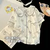 Conjunto de Tres Piezas de Pijamas Infantiles para Niñas, Algodón Nube, Estilo Princesa Primavera y Verano, Nuevo Estilo 2026, Manga Corta, Ropa de Casa Dulce y Linda para Niñas