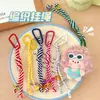 Colgante de Muñeca con Cuerda Trenzada de Colores Accesorios Decorativos Colgantes Cuerda Llavero de Mochila Gancho para Lanyard DIY Venta al por Mayor