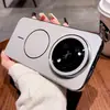 Funda Magnética de Succión con Círculo Fino Láser Adecuada para Huawei Enjoy 90 Pro Max, Modelo Nuevo Enjoy 90 Plus, Acabado Mate Anti-Caídas