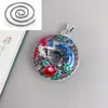 Collar de Plata Pura Phoenix Yu Fei Esmalte Pintado a Mano Cadena para Suéter Tallado Hueco Personalizado Regalo de Otoño e Invierno