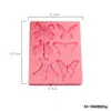 Molde de silicone para bolo de doces DIY, variedade de texturas de biscoitos de borboleta e mosca, padrão decorativo