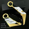 Mercancía de Valorant: Cuchillo de aleación plegable modelo Frenzy Claw morado-dorado sin afilar, juguete, decoración