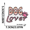 Nuevos Parches de Tela Bordados con Frases en Inglés Personalizadas con Adhesivo Termofusible, Parches Decorativos Lindos de Perro mm, Parches en Stock