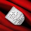 Anillo de fortuna dominante plateado retro para hombre ajustable anillo generoso joyería suministro transfronterizo caliente venta al por mayor
