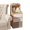 Gabinete Lateral de Sofá Gabinete Lateral Mesa de Café Pequeña Mesa Lateral Simple Moderna Mesa Lateral Pequeña Gabinete de Almacenamiento Sala de Estar de Apartamento Pequeño Mesa de Noche para el Hogar