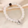 Amazon Pulsera de Piedra Natural Ojo de Tigre Ágata Caliente Tejida Acero Inoxidable Pulsera Magnética de Pareja Amor al por Mayor