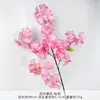 Decoração de Casamento Artificial de Cerejeira com 4 Galhos Ramos de Cerejeira em Camadas Flores de Pessegueiro de Seda Flores Decorativas Atacado para Casamento Flores para Arranjo de Chão