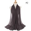 Aliexpress Bufanda de Gasa de Color Puro Perlado Bufanda Larga Turbante Decorativo Turbante para Mujer Bufanda de Gasa Bufanda Simple de Gasa