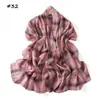 Boutique de Comercio Exterior Bufanda Larga de Chifón Perlado Estampada a Cuadros Moda Combinable Elegante Bufanda para Mujer Hijab Chal Protector Solar