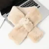 Cachecol Inverno feminino ins fofo Pérola estudante estilo coreano versátil imitação de pele de coelho cachecol de pelúcia cruzado quente resistente ao frio