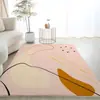 Série de Tapetes Estilo Abstrato Geométrico, Imitação de Caxemira, Capachos Macios e Confortáveis, Tapetes Decorativos Bonitos e Versáteis para a Sala de Estar