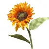 Girasol con Yang Flor Artificial Flor de Girasol de Cabeza Única Flor Artificial Flor Seca Decoración de Sala de Estar Flor Falsa de Girasol Decoración de Flor de Seda