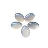 Artesanías de Piedras Preciosas Ovaladas al por Mayor del Fabricante, Anillo con Cara de Calcedonia Blanca Transparente de Alto Brillo, Accesorios de Joyería en Piedra Suelta