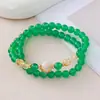 Pulsera de Ágata Roja Natural, Cristal Amarillo Torre de la Riqueza, Pulsera de Ágata Verde, Pulsera de Ágata Blanca, Regalo para Novia, Joyería