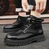 Botas de Pareja de Comercio Exterior para Hombre Otoño e Invierno Nuevas de Cuero Genuino Suela Gruesa Zapatos Casuales para Exteriores Transfronterizos Talla Grande Botas de Trabajo para Hombre