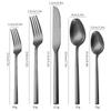 Juego de Cuchillo, Tenedor y Cuchara Poligonal de Acero Inoxidable 304 Transfronterizo, Cuchillo de Bistec Occidental Hexagonal Engrosado, Tenedor, Cuchara de Postre, Vajilla