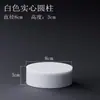 Suporte de Exibição Cilíndrico Branco de Acrílico Feito à Mão Suporte de Exibição para Cosméticos Base para Exibição de Joias Modelo de Mesa