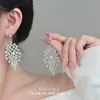 Conjunto de Colar e Brincos de Diamante Flash Leve de Luxo, Resistente, Luxo de Nicho Exquisito, Colar Único, Moderno e de Alto Padrão