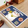 Felpudo de Entrada de Dibujos Animados, Alfombrilla Antideslizante de Terciopelo de Cristal, Alfombrilla Absorbente para Baño Cortable a Medida, Felpudo de Entrada