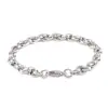 Pulseira Minimalista de Hip-Hop Europeu e Americano, Pulseira de Aço Titânio Estilo Cool, Pulseira Ousada de Aço Inoxidável Hip-Hop Masculino para Homens e Mulheres