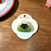 Broche de gato preto desenho animado torta de ovo gato emblema fofo comida gatinho pino roupa bolsa infantil acessório decoração