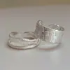 Nuevo Anillo Tejido Personalizado para Mujer, Diseño Sencillo de Nicho, Pulsera de Anillo Abierto Multicapa de Lujo Ligero y de Gama Alta para Mujer