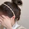 Outono e inverno cor lã elegante onda alta craniana topo faixa de cabelo 2024 novo estilo fino faixa de cabelo rosto lavagem pressão cabelo carimbo headwear