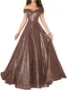 Vestido de Comércio Exterior da Amazon 2026 Novo Estilo Tomara-que-caia Vestido de Baile Vestido de Noite Linha A Feminino Longo Lantejoula Vestido Formal