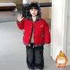 Chaqueta de Invierno de Algodón para Niños Abrigo de Forro Polar Infantil 2025 Nuevo Streetwear Elegante a Prueba de Viento Invierno Cálido Abrigo de Algodón para Niños