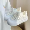 Zapatillas Transpirables Versátiles Antideslizantes para Mujer 2026 Nuevas Zapatos Blancos Finos de Suela Gruesa Primavera y Otoño Estudiante Nicho Zapatos de Pan