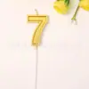 Velas Numéricas Doradas Ranuradas al por Mayor para Pasteles de Cumpleaños, Fiestas Románticas de Confesión del Día de San Valentín y Velas Numéricas de Enchufe
