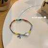 Pulseira de Contas Ursinho Sorridente Arco-Íris Coreano Amor 2021 Novo Design de Nicho Ins Ajustável Joia