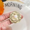 Broche de camélia feminino simples para todos os jogos fivela anti-luz pequeno corpete pin roupas fixas de colarinho de diamante feminino acessórios de pino de colarinho