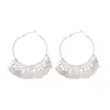 Pendientes de Borlas Redondos con Lentejuelas Modernos y Elegantes, Pendientes Exagerados de Personalidad Europeos y Americanos, Pendientes Únicos y de Moda para Adelgazar el Rostro para Mujeres