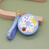 Nuevo Producto en Stock Cartera Creativa de Silicona con Forma de Dona Llavero Lindo de Dibujos Animados para Niños para Aliviar el Estrés Mini Bolso Cruzado