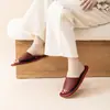 Pantuflas de Cuero Genuino de Verano para Mujer, Uso en Interiores para Parejas, Suela Suave Antideslizante, Sandalias de Piel de Vaca de Capa Superior para Hombre, Verano
